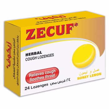Zecuf Herbal Cough Honey/Lemon Lozenges-24's