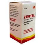 Zentel Albendazole 100mg/5ml Suspension for deworm-20ml