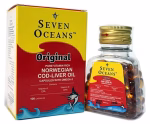 Seven Oceans Cod Liver Oil Capsules with Omega-3-100's